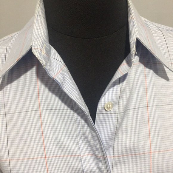 Collared Shirt Blue Striped Black Red Size Small - Picture 3 of 7